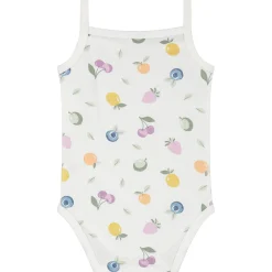 Rompers|Rompers*Prénatal romper 2 stuks spaghettibandjes all over print roze Ivoor Wit