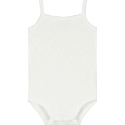 Rompers|Rompers*Prénatal romper ajour spaghettibandjes effen wit Ivory White