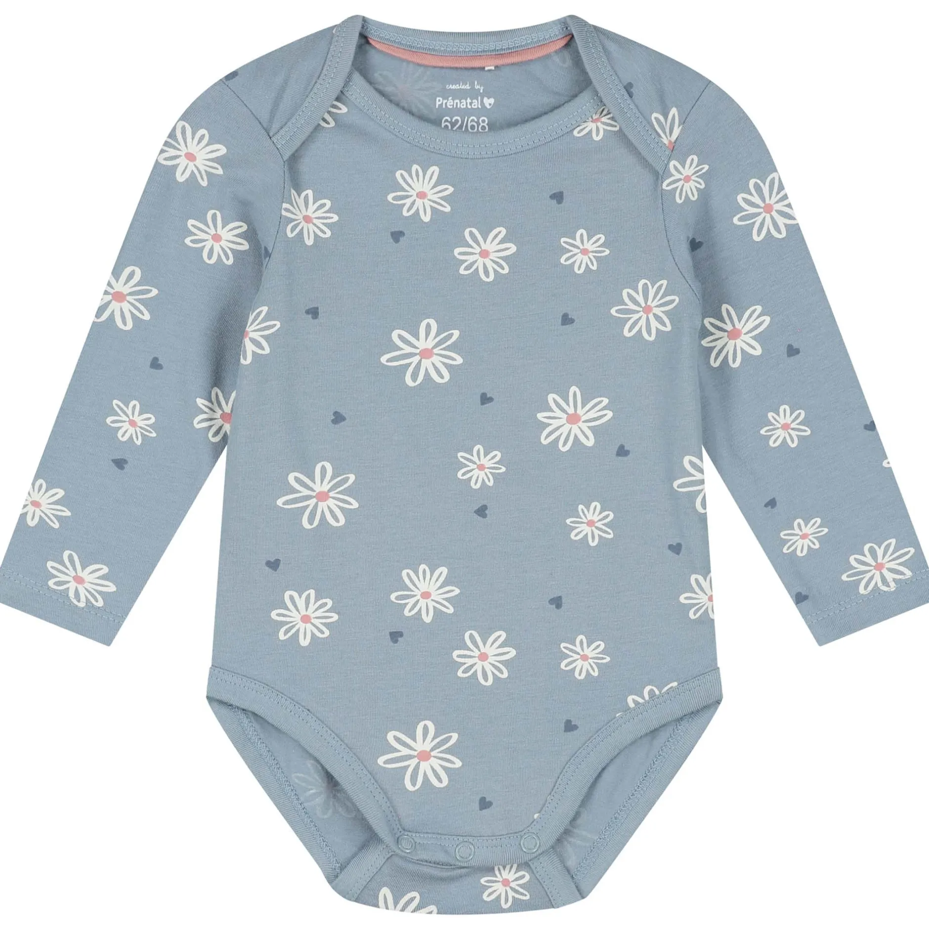 Rompers|Rompers*Prénatal romper bloem lange mouwen bloemen blauw Blue