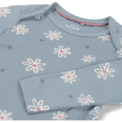 Rompers|Rompers*Prénatal romper bloem lange mouwen bloemen blauw Blue