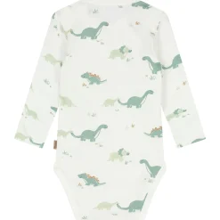 Rompers|Rompers*Prénatal romper Dino lange mouwen dierenprint wit Ivory White