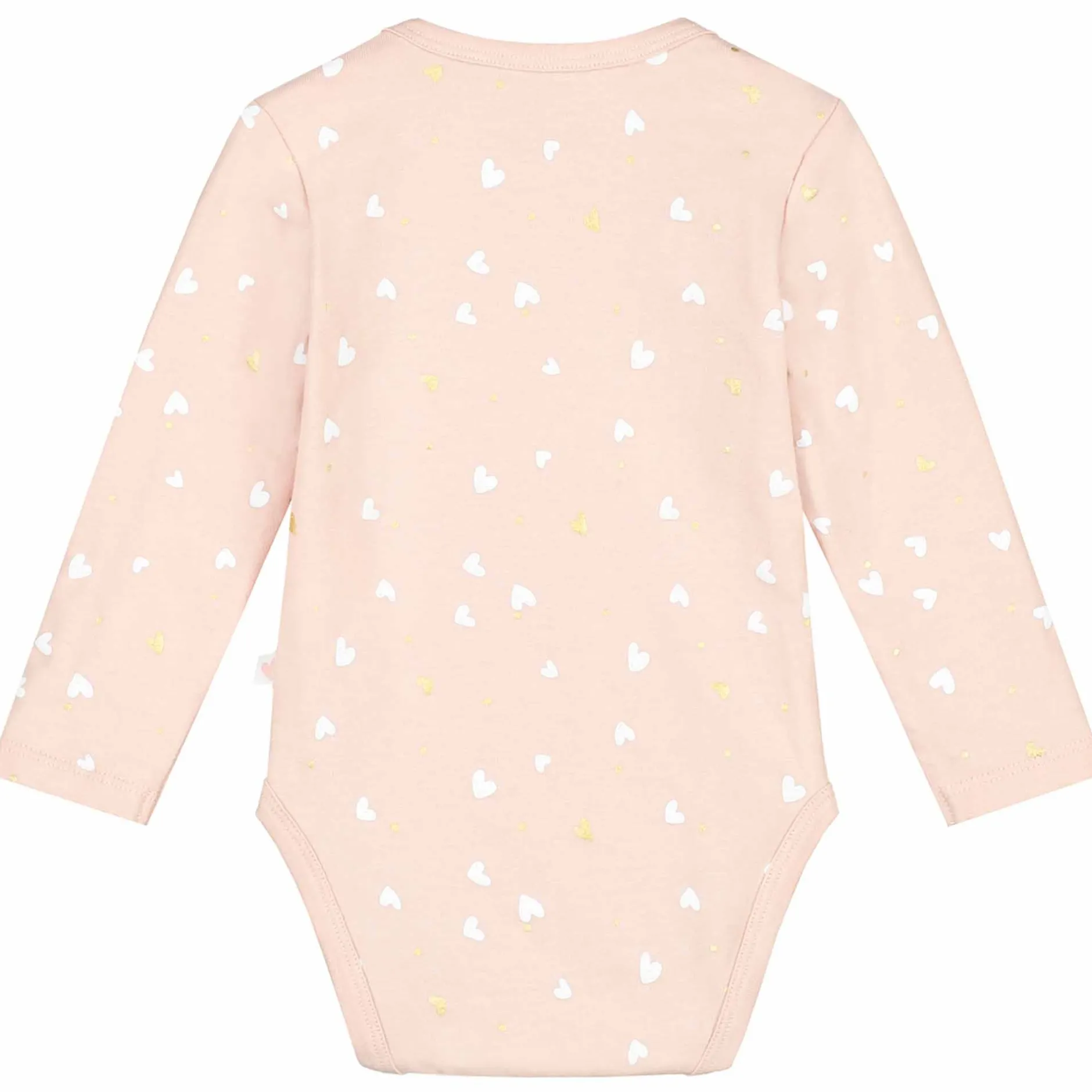 Rompers|Rompers*Prénatal romper hartjes lange mouwen hartjes roze Powder Pink