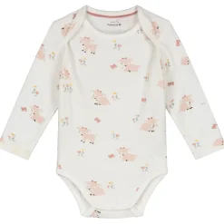 Rompers|Rompers*Prénatal romper Hert lange mouwen dierenprint wit Ivory White