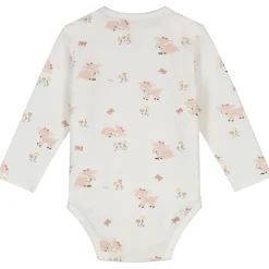 Rompers|Rompers*Prénatal romper Hert lange mouwen dierenprint wit Ivory White