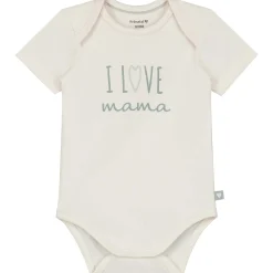 Kraamcadeaus|Rompers*Prénatal romper i love mama korte mouwen tekst wit White