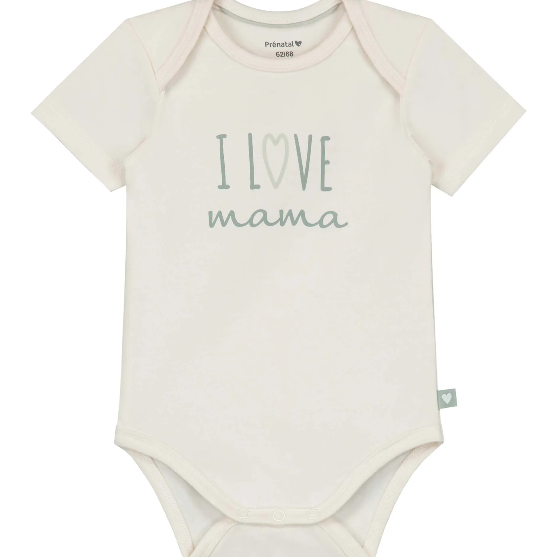 Kraamcadeaus|Rompers*Prénatal romper i love mama korte mouwen tekst wit White