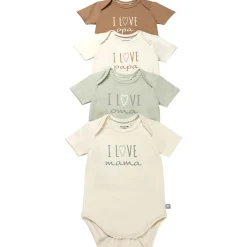 Kraamcadeaus|Rompers*Prénatal romper i love mama korte mouwen tekst wit White
