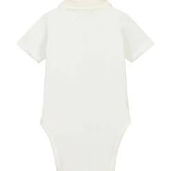 Rompers|Rompers*Prénatal romper polo korte mouwen effen wit Ivory White