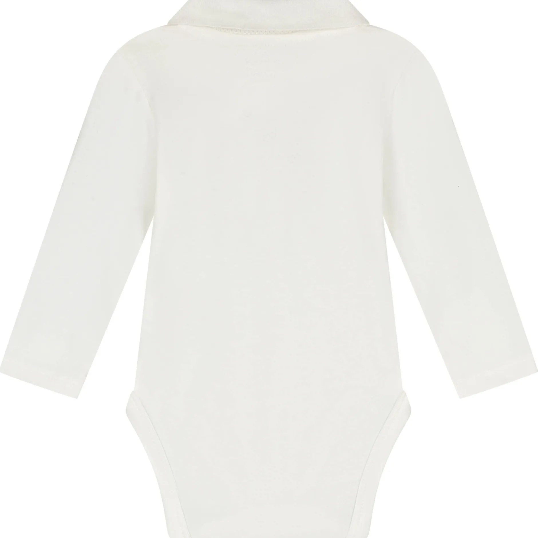 Rompers|Rompers*Prénatal romper polo lange mouwen effen wit Ivory White