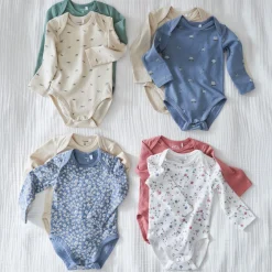 Rompers|Rompers*Prénatal romper retro auto 2 stuks lange mouwen all over print blauw Blue