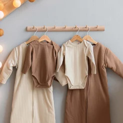 Rompers|Rompers*Prénatal romper rib lange mouwen effen bruin Dark Sand Brown