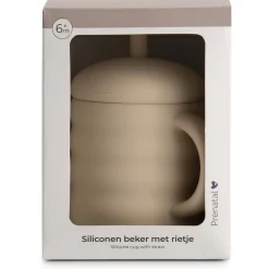 Bekers & Glazen*Prénatal siliconen beker beige