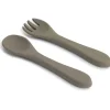Kinderbestek*Prénatal siliconen bestek 2-delig groen