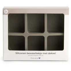Bakjes & Kommen*Prénatal siliconen bewaarbak 6 vakjes groen