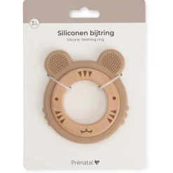 Feestartikelen|Kraamcadeaus*Prénatal siliconen bijtring tijger bruin