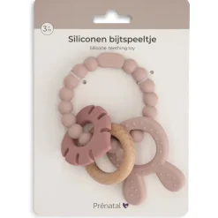 Feestartikelen|Kraamcadeaus*Prénatal Siliconen Bijtspeeltje Blad roze