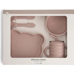 Serviesset*Prénatal siliconen eetset roze