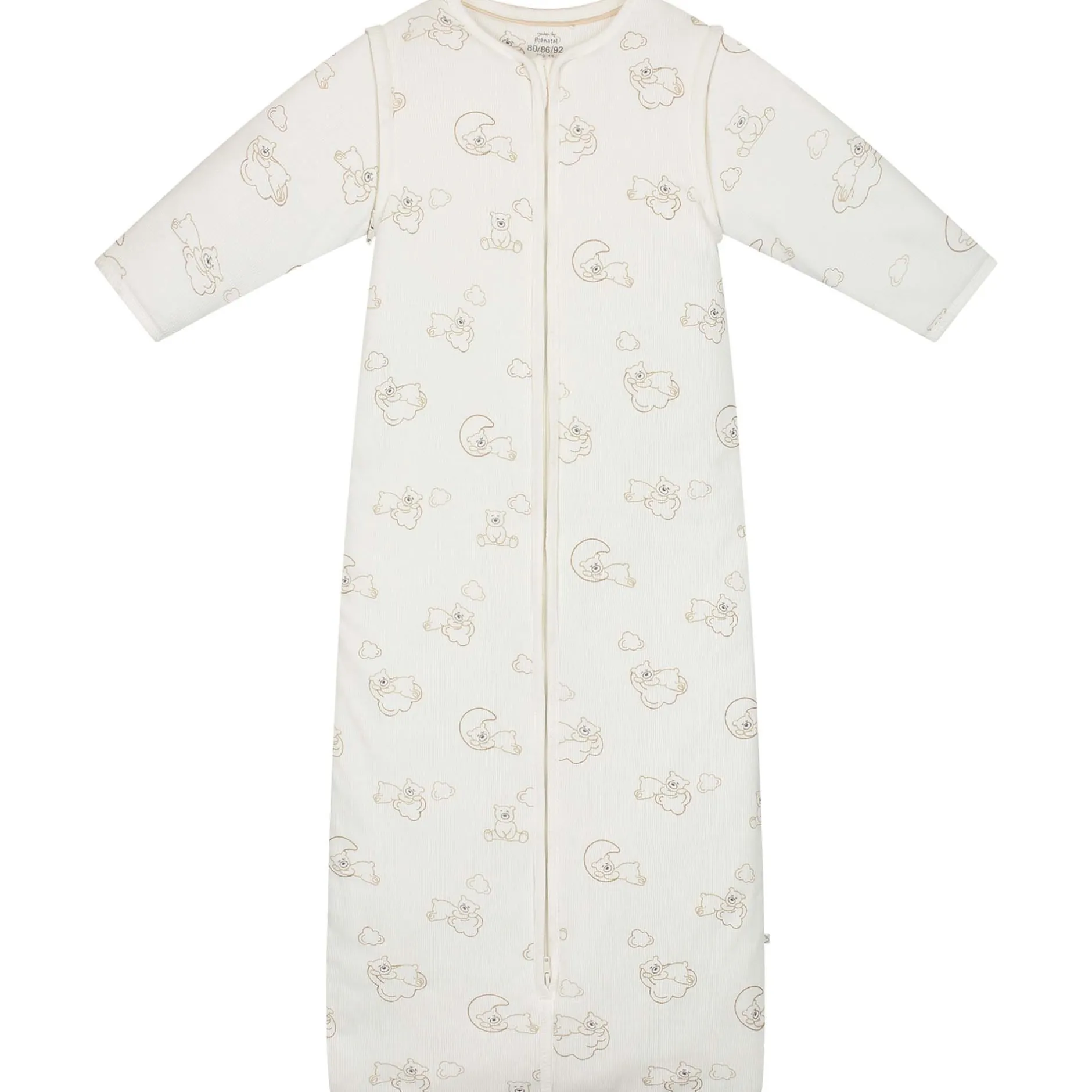 Winter*Prénatal slaapzak beren rib wit Ivory White