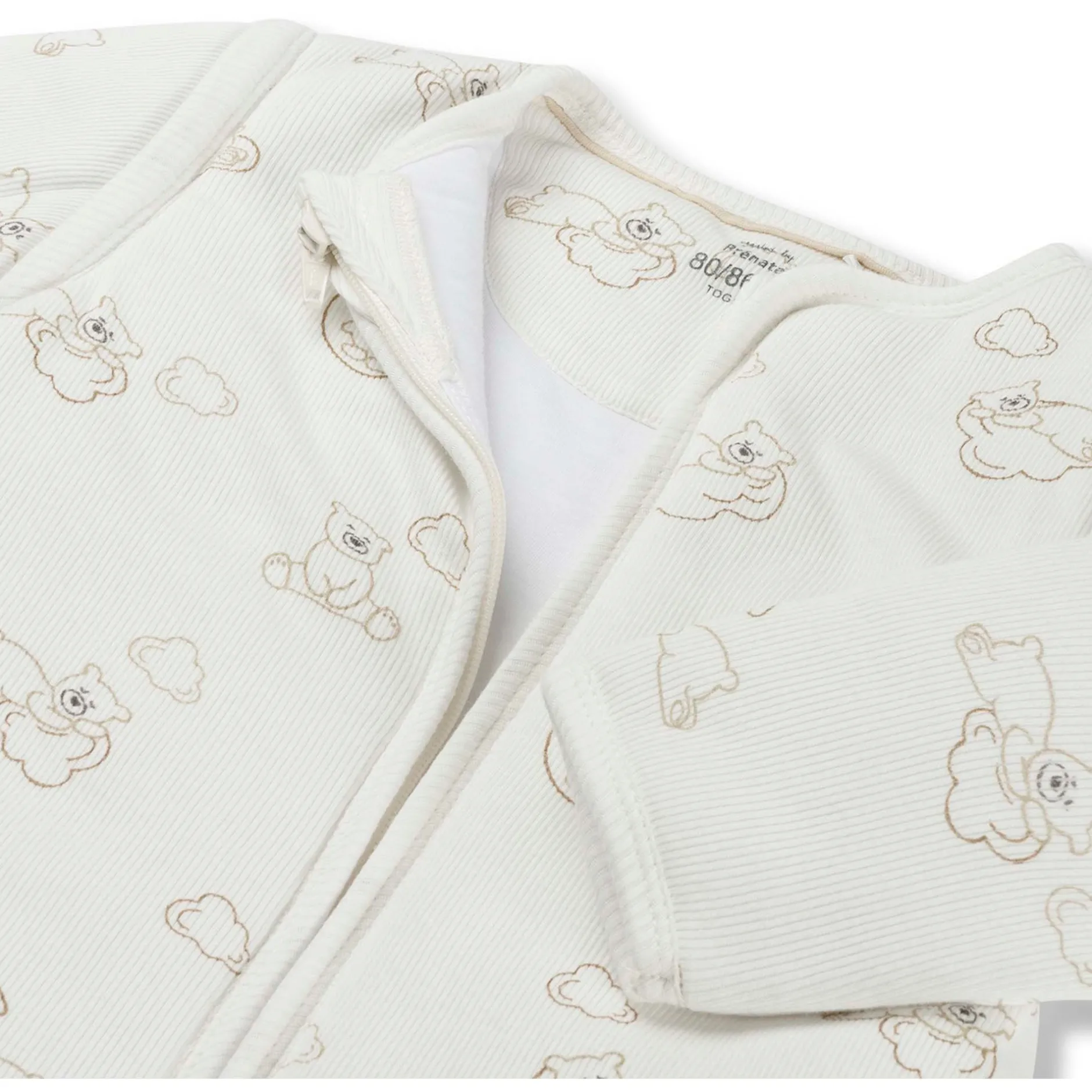 Winter*Prénatal slaapzak beren rib wit Ivory White