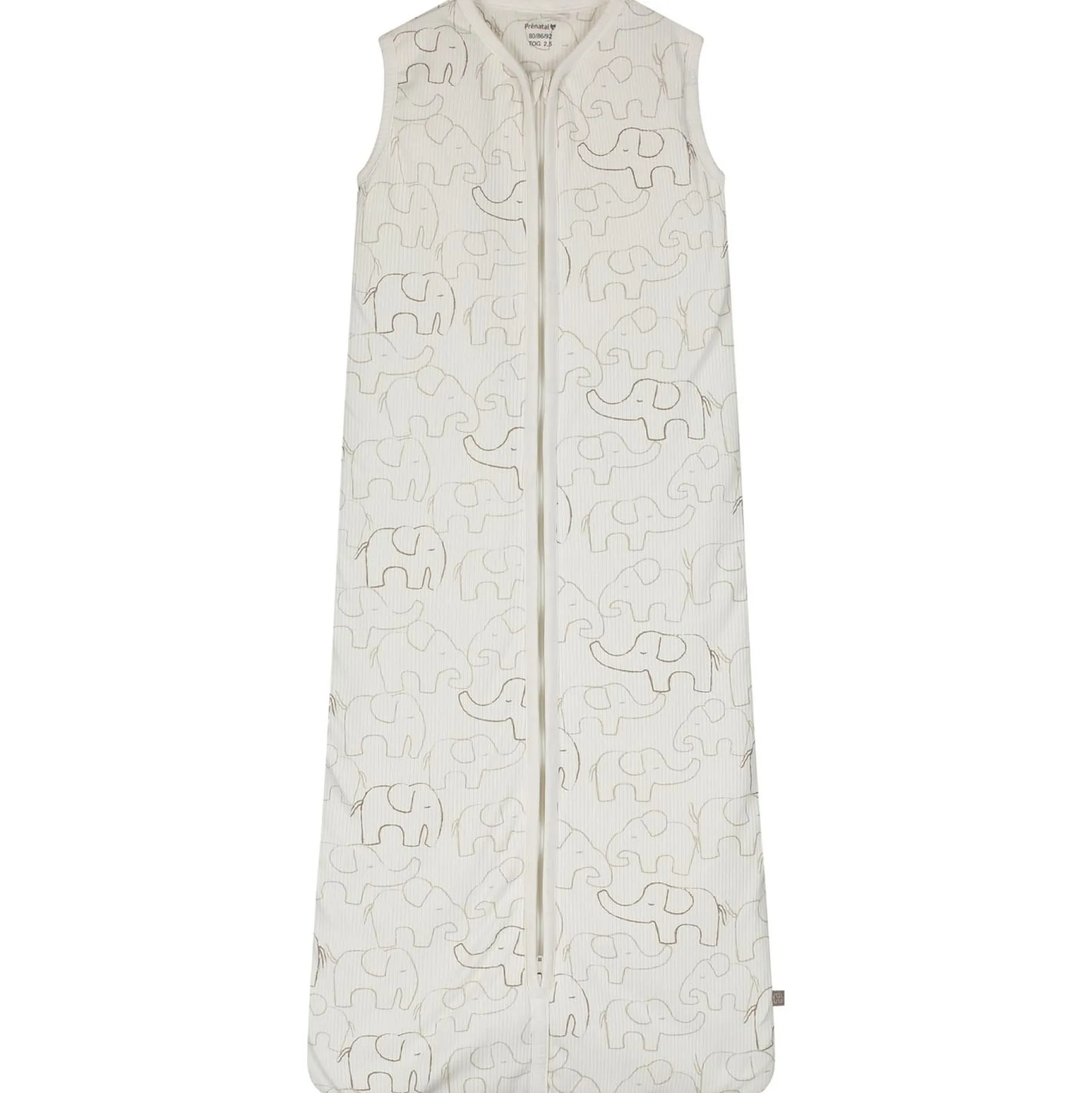 Boxen|Zomer*Prénatal slaapzak otis rib wit Ivory White