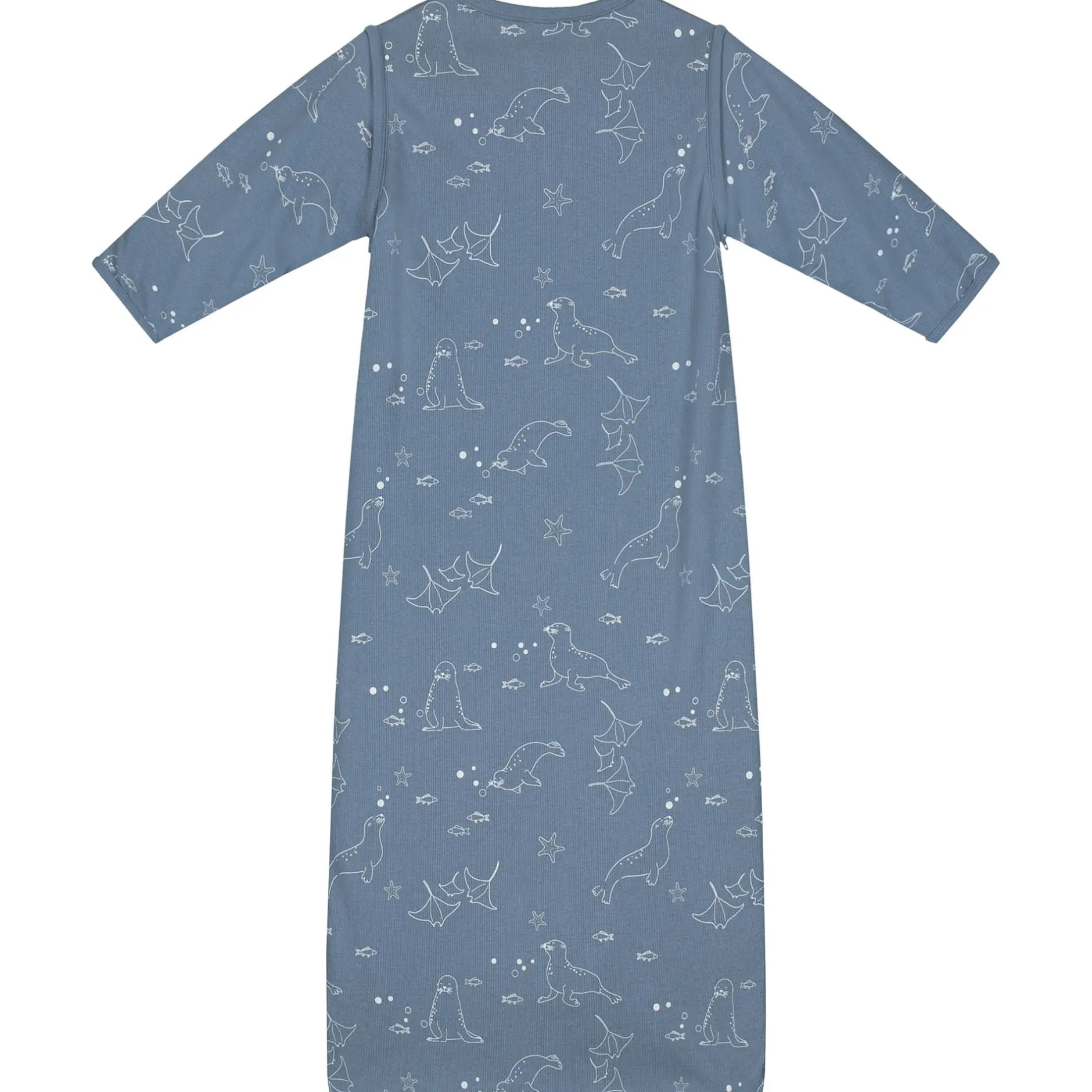 Zomer*Prénatal slaapzak zeehond rib blauw Steel Blue