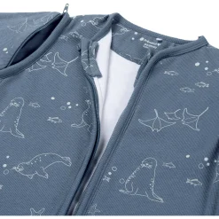 Zomer*Prénatal slaapzak zeehond rib blauw Steel Blue