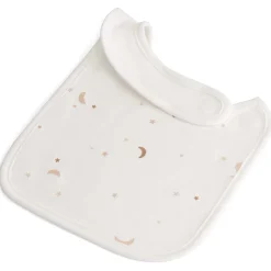 Slabbetjes*Prénatal slab Ster en Maan 2 stuks wit