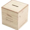 Feestartikelen|Kraamcadeaus*Prénatal spaarpot hout Brown