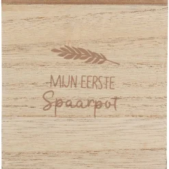 Feestartikelen|Kraamcadeaus*Prénatal spaarpot hout Brown