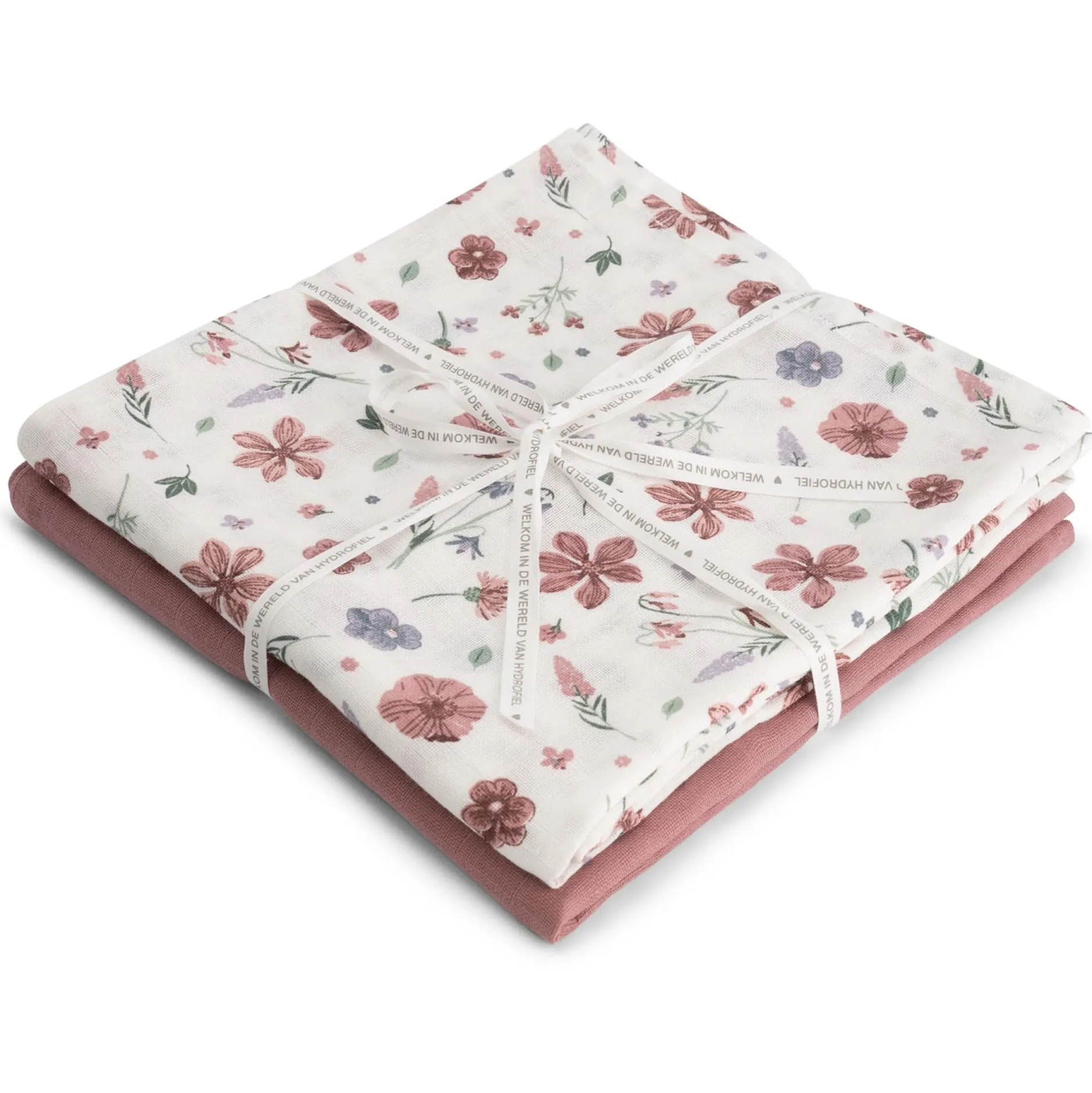 Doeken & Luiers*Prénatal swaddle Bloem 2 stuks roze