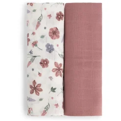 Doeken & Luiers*Prénatal swaddle Bloem 2 stuks roze