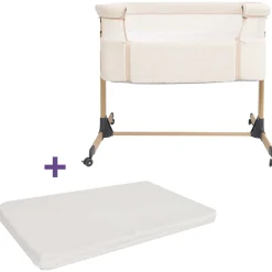 Co-Sleepers|Bundels & Combideals*Prénatal Teddy Co-sleeper Bella ivory white & Essential Co-sleeper matras