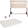 Bundels & Combideals|Co-Sleepers*Prénatal Teddy Co-sleeper Bella sandbrown & Essential Co-sleeper matras