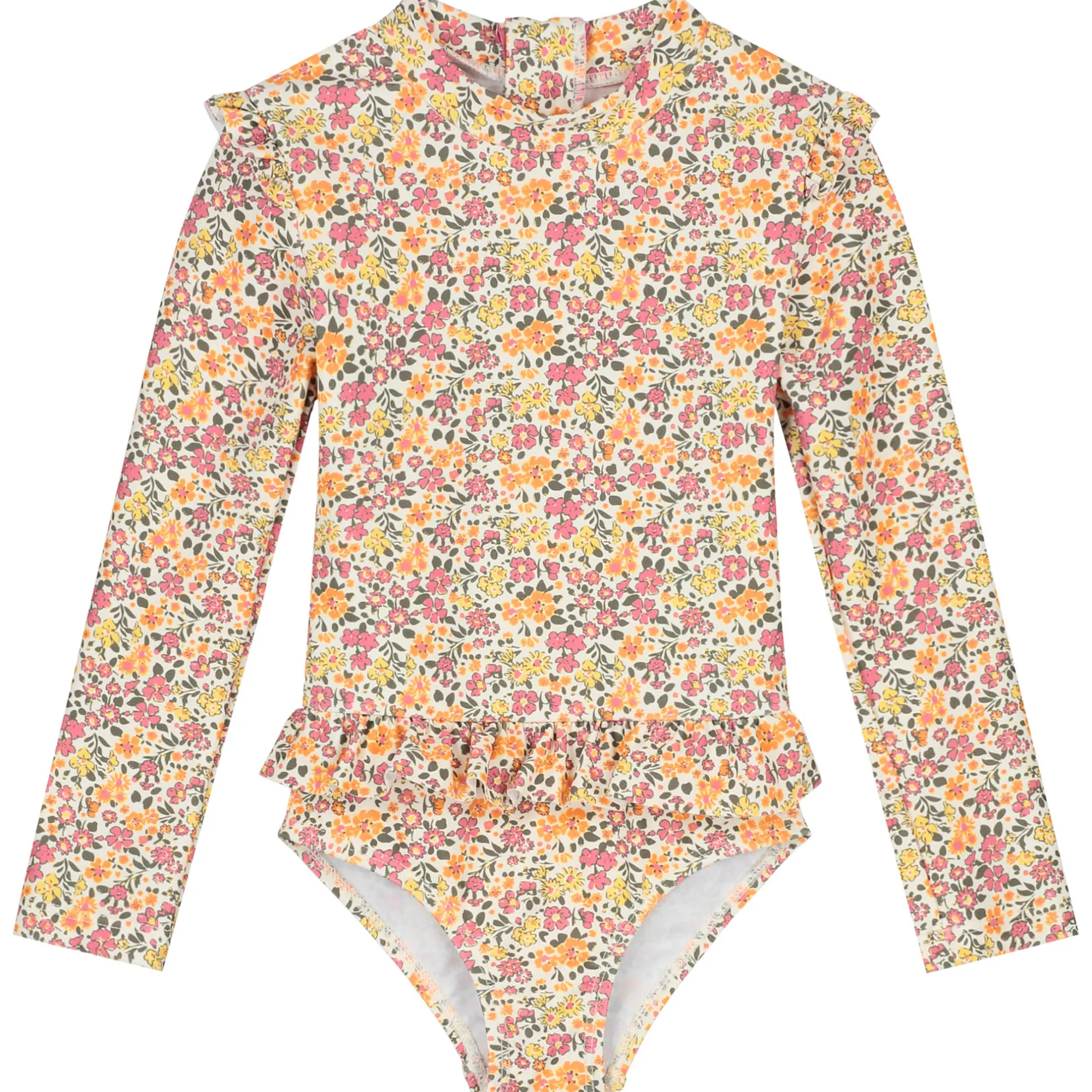 Zwemkleding|Zwemkleding*Prénatal UV zwempak bloemen lange mouwen all over print Multi