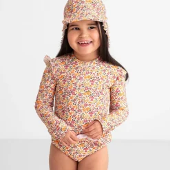 Zwemkleding|Zwemkleding*Prénatal UV zwempak bloemen lange mouwen all over print Multi