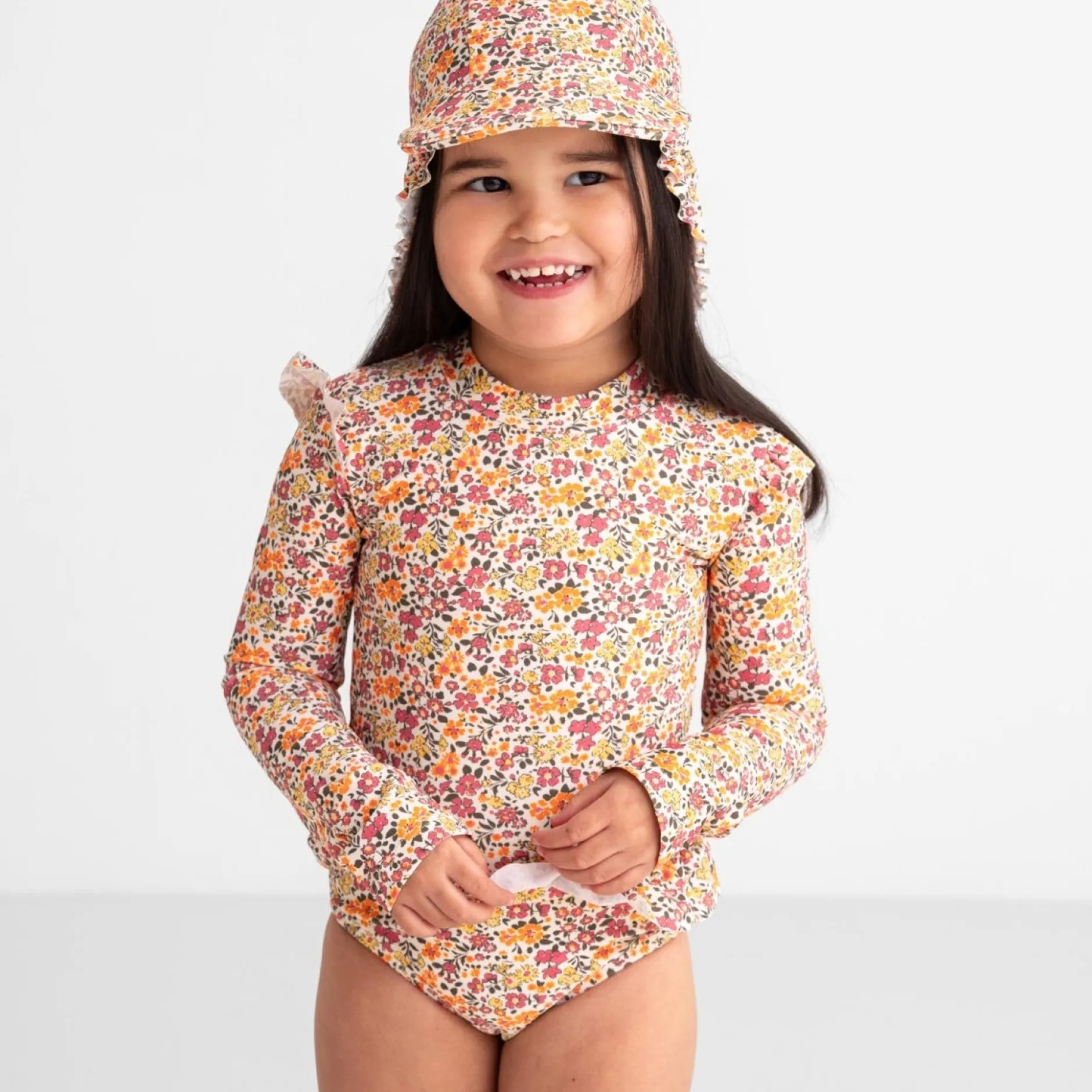 Zwemkleding|Zwemkleding*Prénatal UV zwempak bloemen lange mouwen all over print Multi