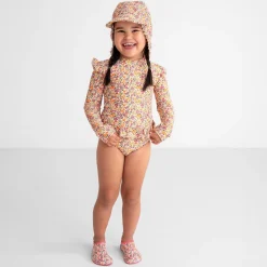 Zwemkleding|Zwemkleding*Prénatal UV zwempak bloemen lange mouwen all over print Multi