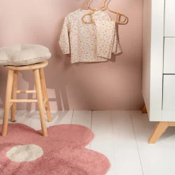 Vloerkleden*Prénatal vloerkleed bloem roze