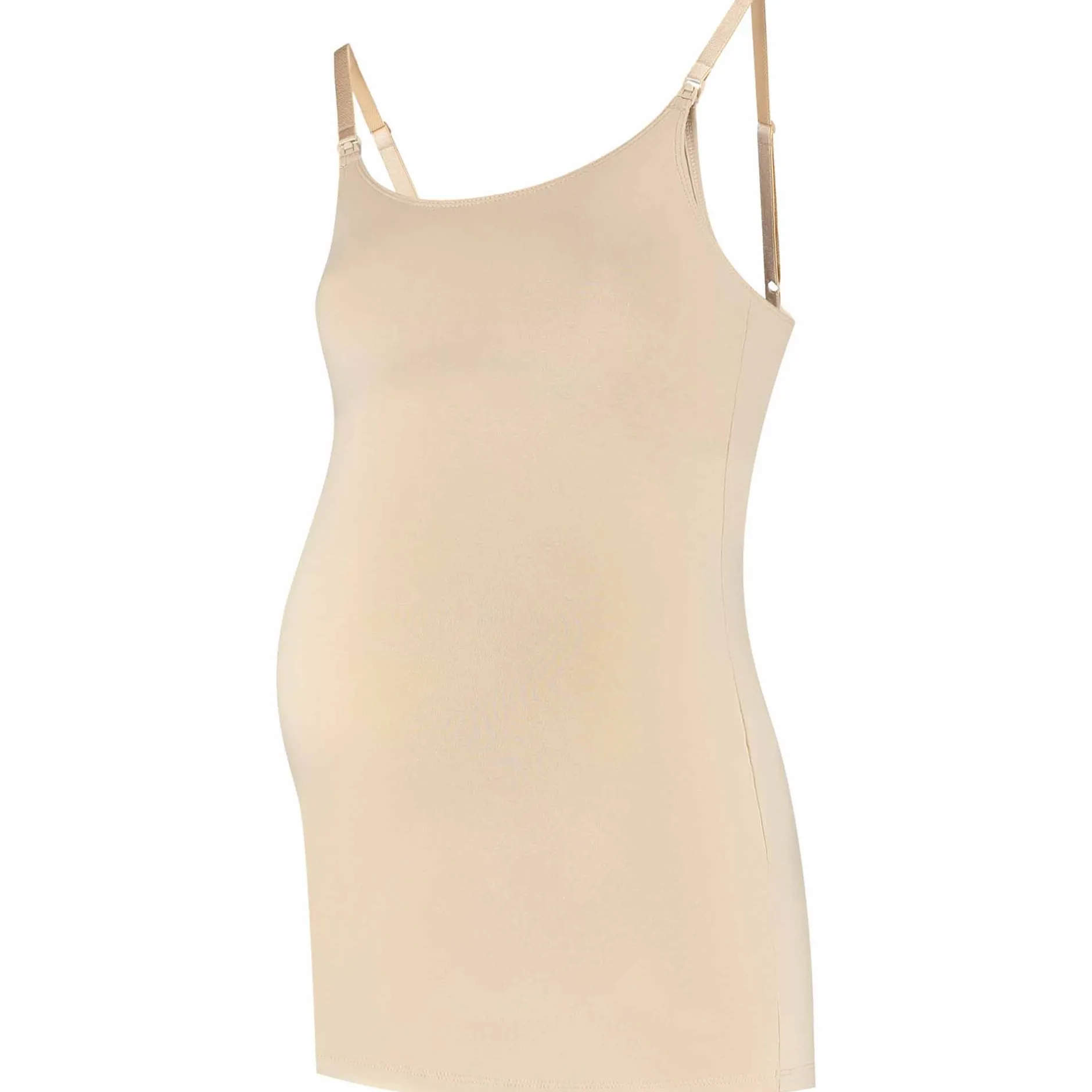 Basics|Shirts & Tops*Prénatal voedings singlet mouwloos effen beige Almond