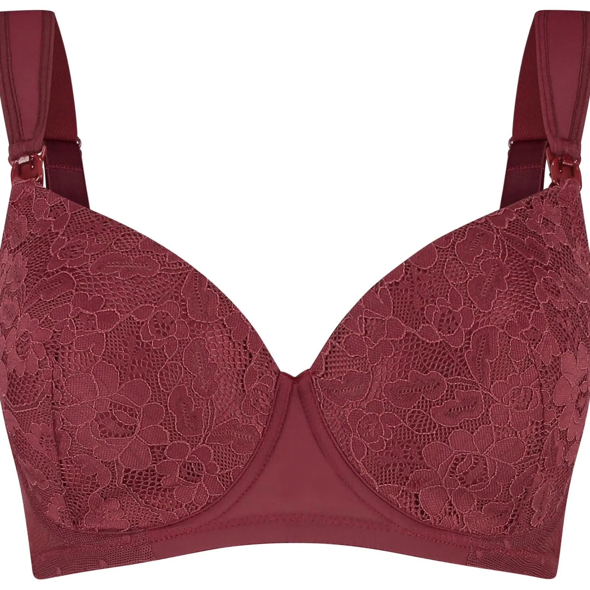 Borstkolven|Slips*Prénatal voedingsbh & slip rood Winered