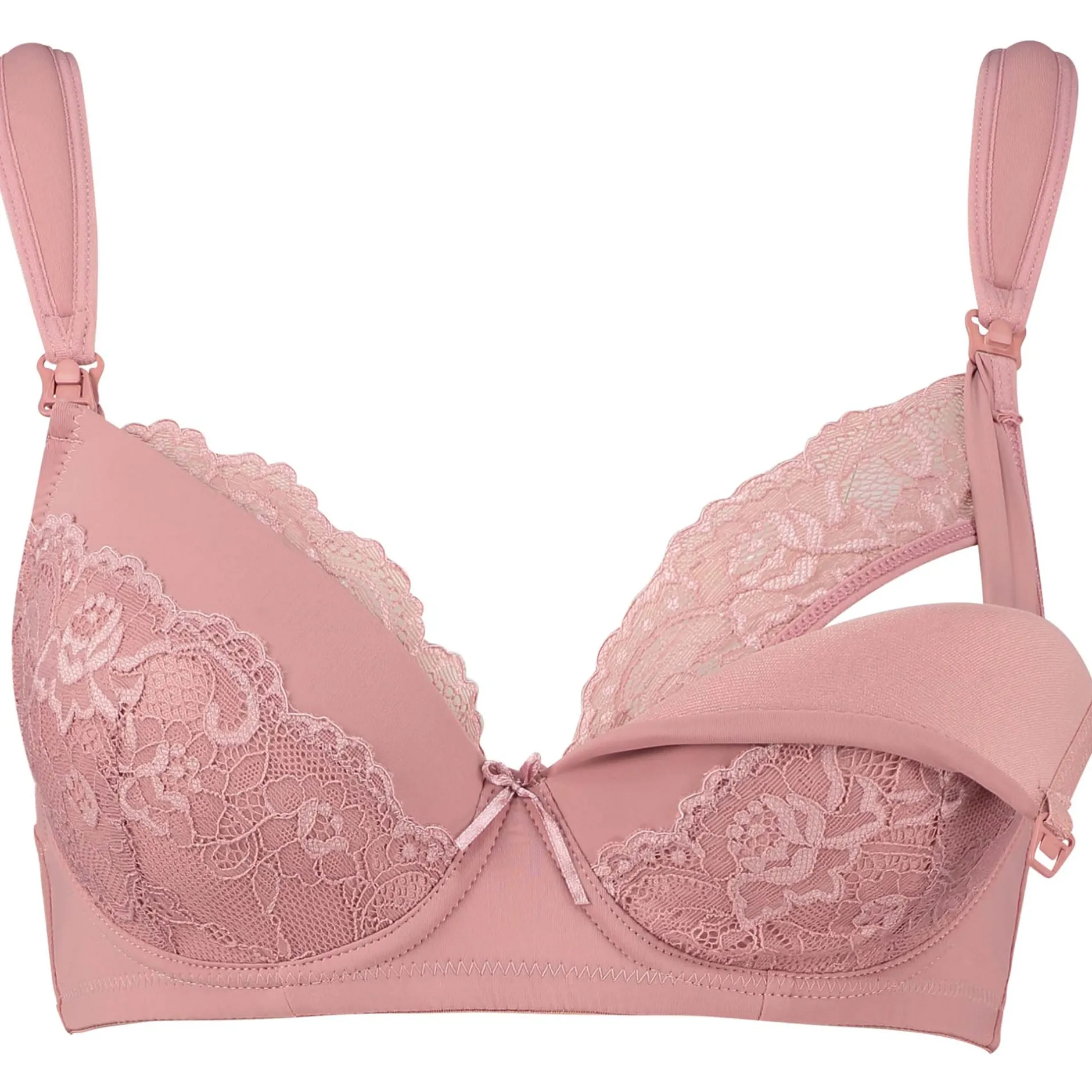 Borstkolven|Bh's*Prénatal voedingsbh effen roze Sugar Pink