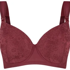 Borstkolven|Bh's*Prénatal voedingsbh  effen rood Winered