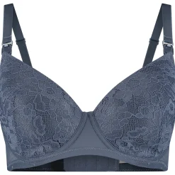 Borstkolven|Bh's*Prénatal voedingsbh  effen blauw Blue Grey