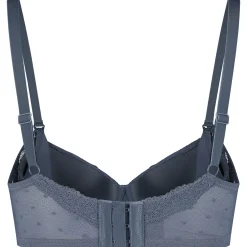 Borstkolven|Bh's*Prénatal voedingsbh  effen blauw Blue Grey