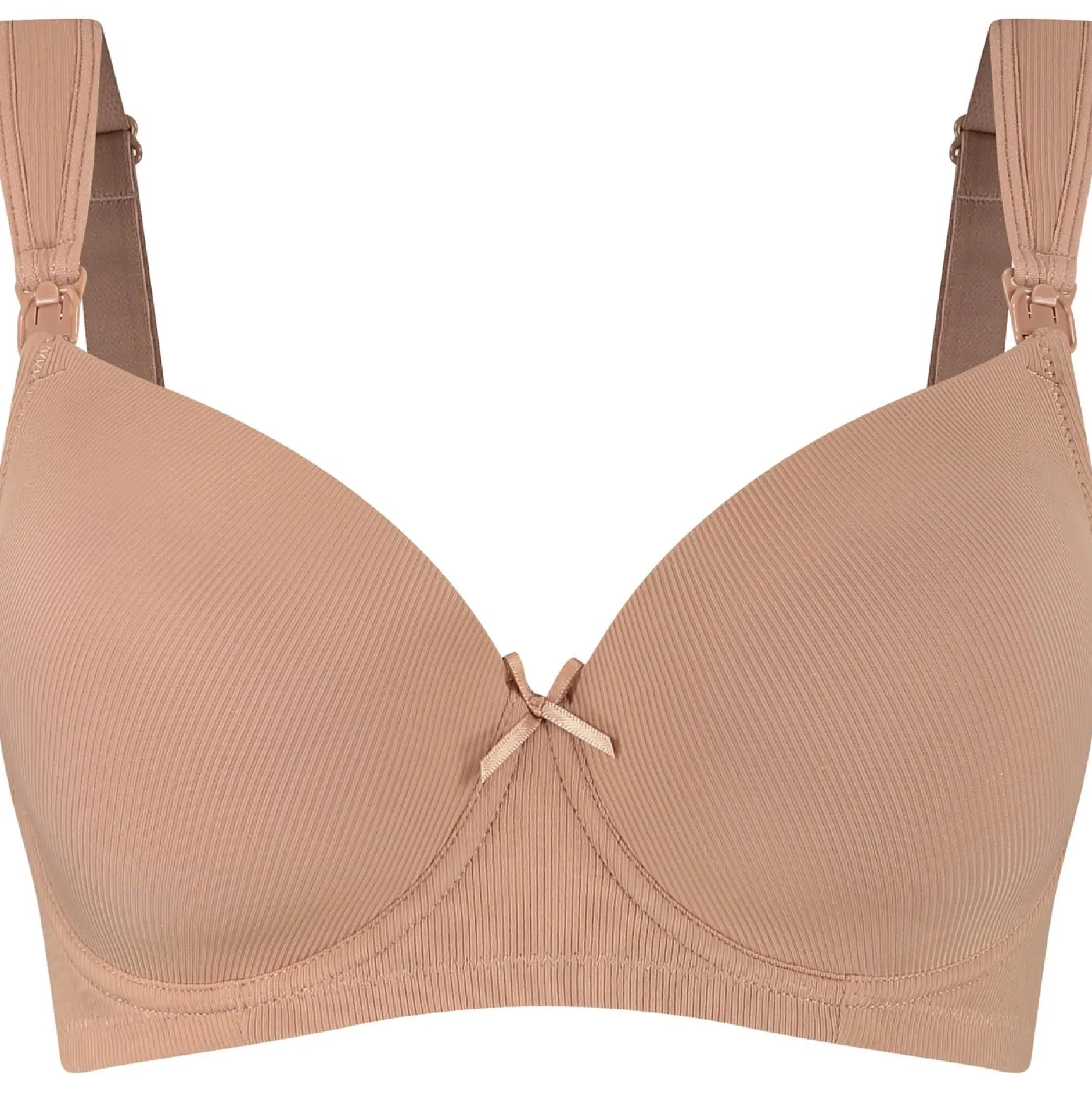 Borstkolven|Bh's*Prénatal voedingsbh effen taupe Taupebrown