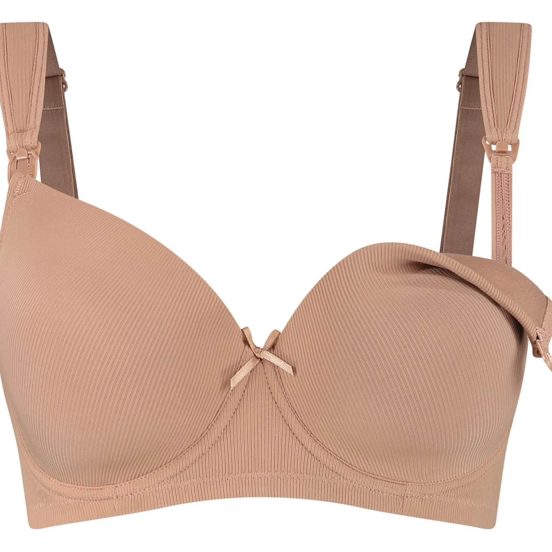 Borstkolven|Bh's*Prénatal voedingsbh effen taupe Taupebrown