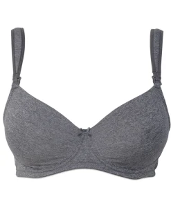 Borstkolven|Bh's*Prénatal voedingsbh voorgevormd grijs Grey Melee Dark
