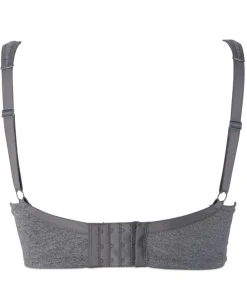 Borstkolven|Bh's*Prénatal voedingsbh voorgevormd   grijs Grey Melee Dark