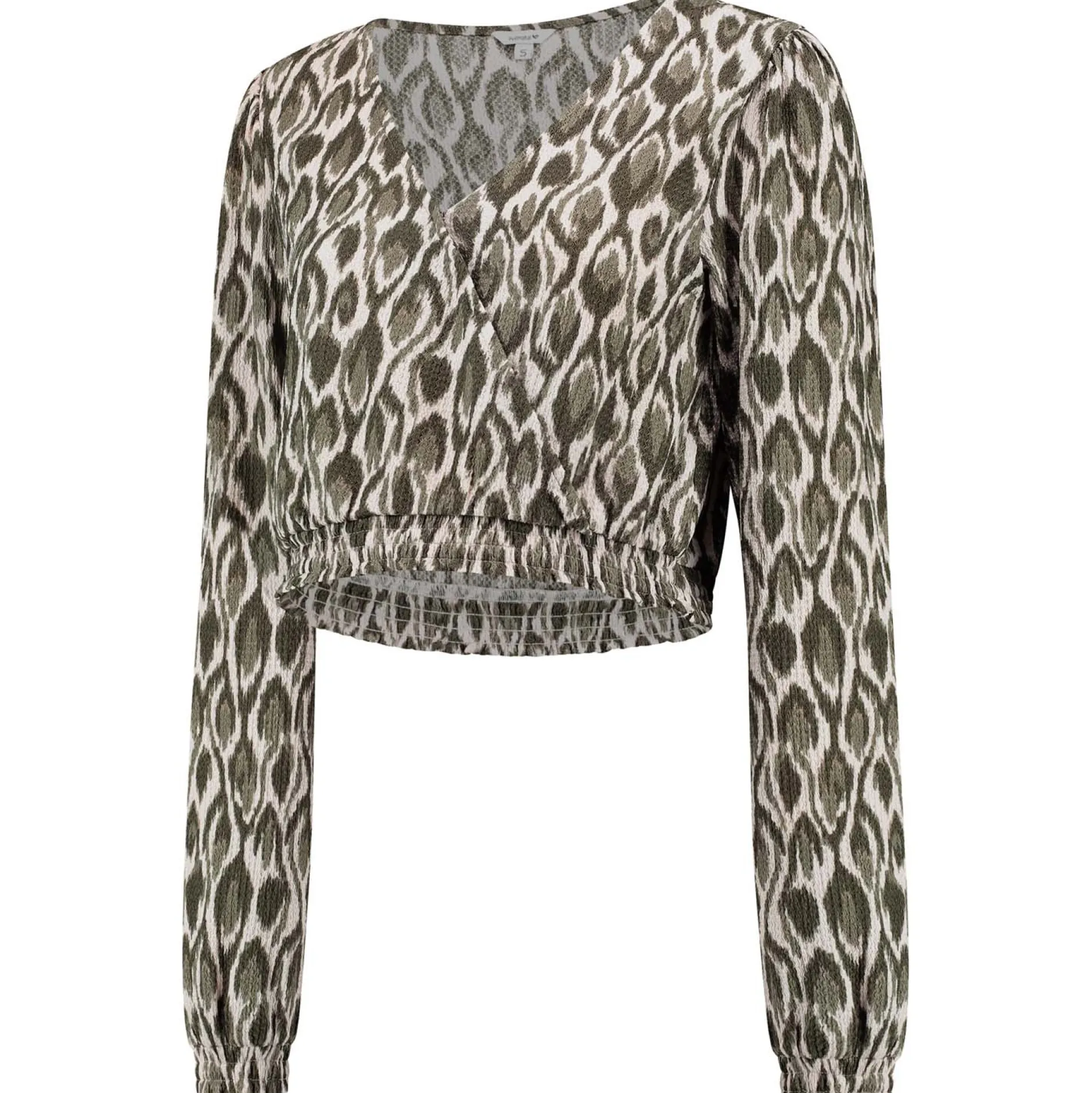 Voedingstops|Shirts & Tops*Prénatal voedingstop lange mouwen all over print beige Almond