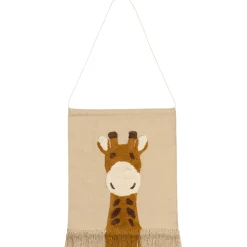 Wanddecoratie*Prénatal wandtapijt giraf beige